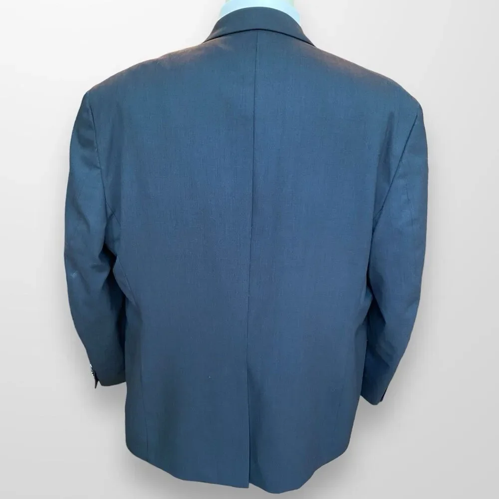 Chaps Men's Blazer 48R Dark Gray 2 Button‎ Wool Suit Jacket
